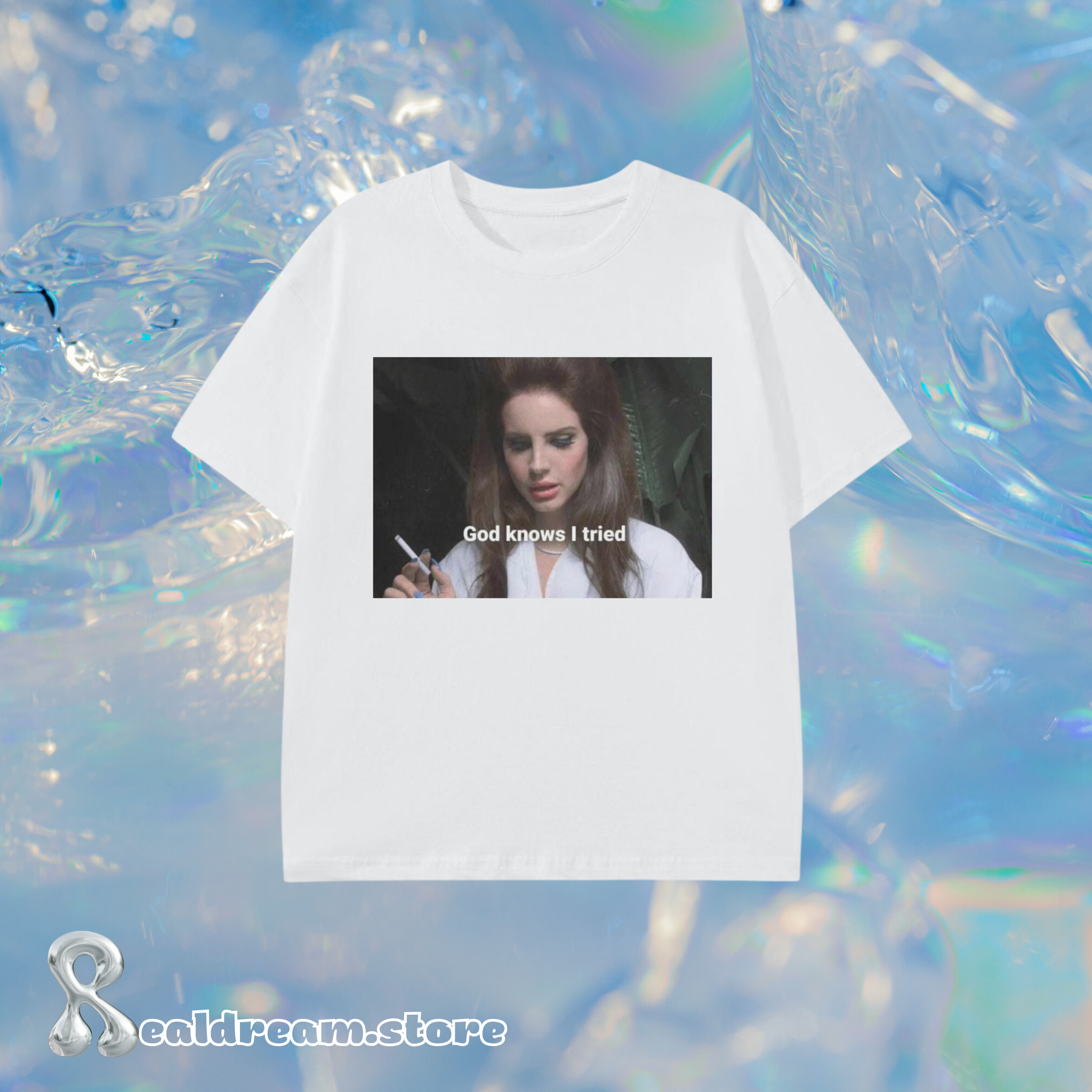 Lana Del Rey God Knows I Tried T Shirt Soft Grunge Female Meme